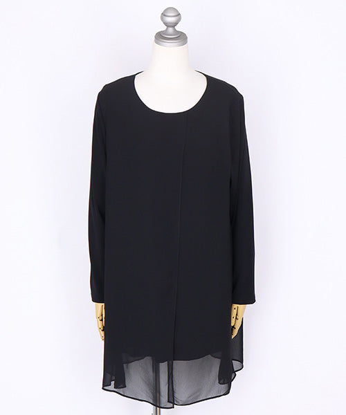 シフォンレイヤード風フレアチュニック 26-0123