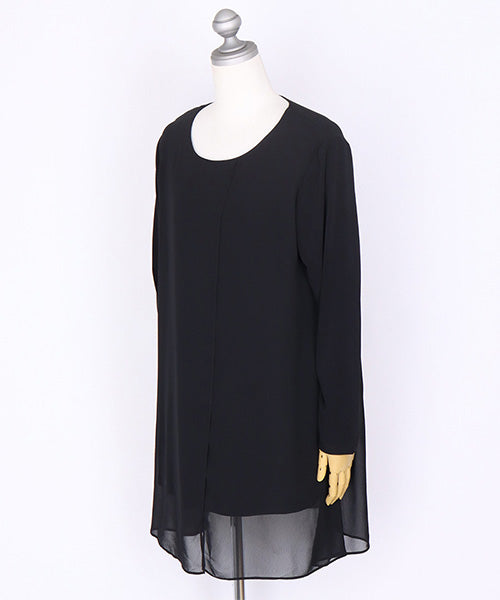 シフォンレイヤード風フレアチュニック 26-0123