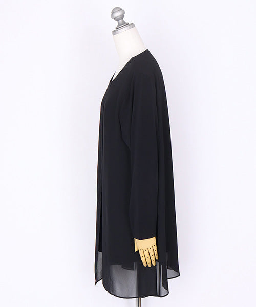 シフォンレイヤード風フレアチュニック 26-0123