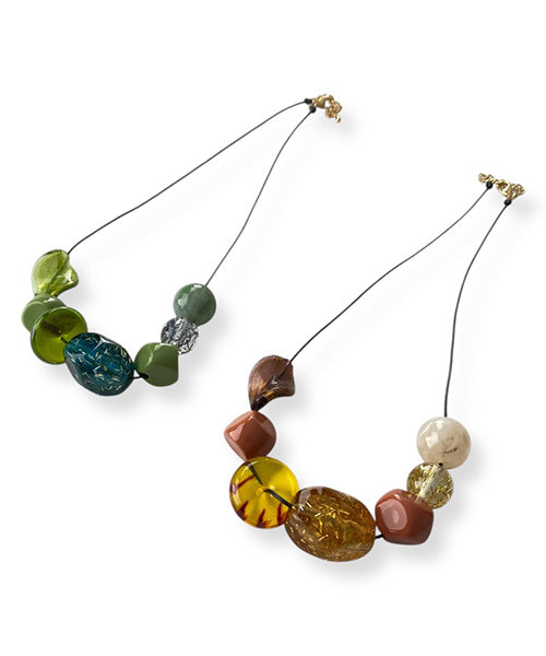 ビーズネックレス 材質不明 唐物 古玩 ビーズネックレス 材質不明 唐物 古玩