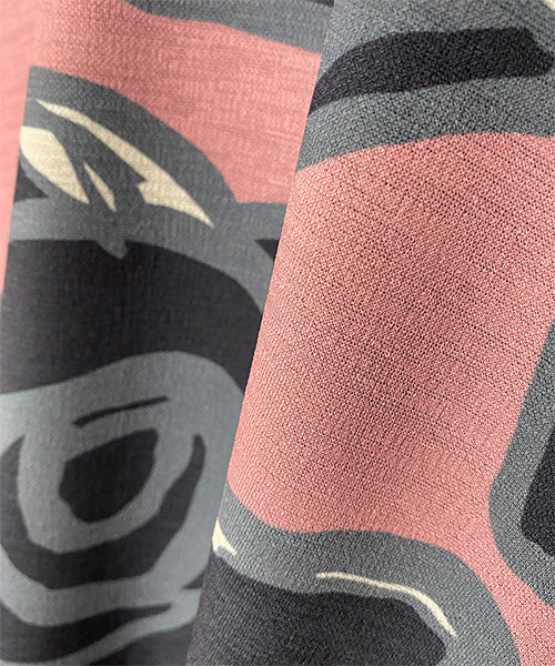 フラワープリントハイネックAラインチュニック 26-0142