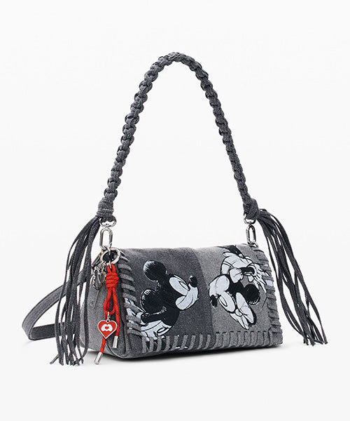 ミッキーマウスデニムミディアムバッグ 26SAXD18｜40代 50代 60代 大人