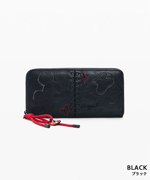 ミッキーマウス刺繍財布 Desigual 26SAYP17｜40代 50代 60代 大人の