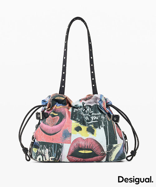 リッププリントショッピングバッグ Desigual 26WAXA36