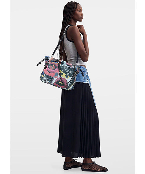 リッププリントショッピングバッグ Desigual 26WAXA36
