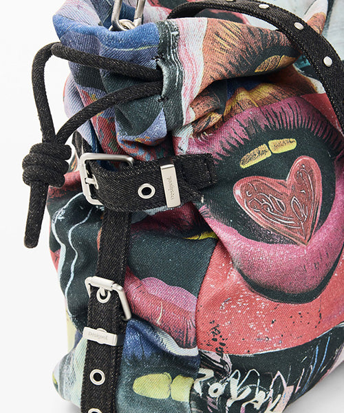 リッププリントショッピングバッグ Desigual 26WAXA36