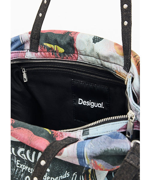 リッププリントショッピングバッグ Desigual 26WAXA36