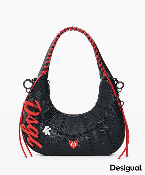 ミッキーマウスミディアムホーボーバッグ Desigual 26WAXP01｜40代 50