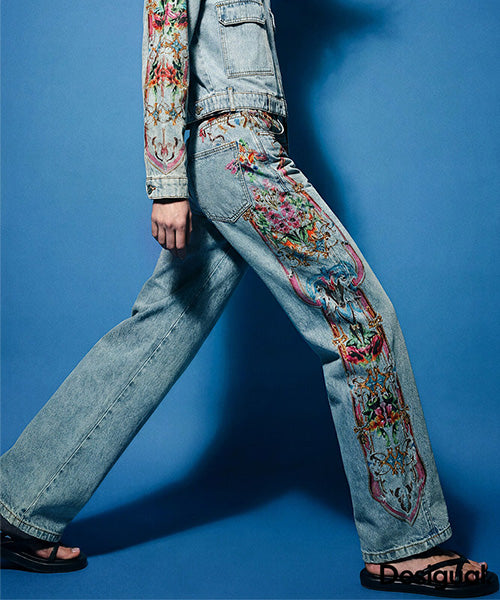 プリントデニムバルーンパンツ Desigual 26WWDD13