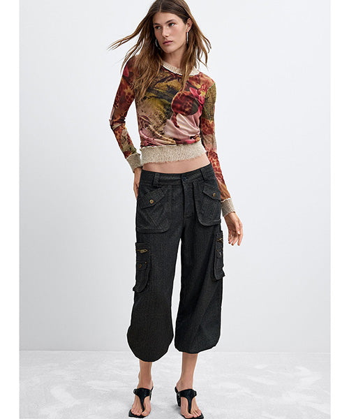 ムッシュ・クリスチャン・ラクロワデザインプリント長袖Tシャツ Desigual 26WWTK22