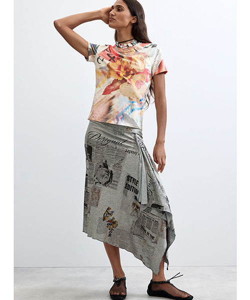 花柄プリントTシャツ Desigual 26WWTK29