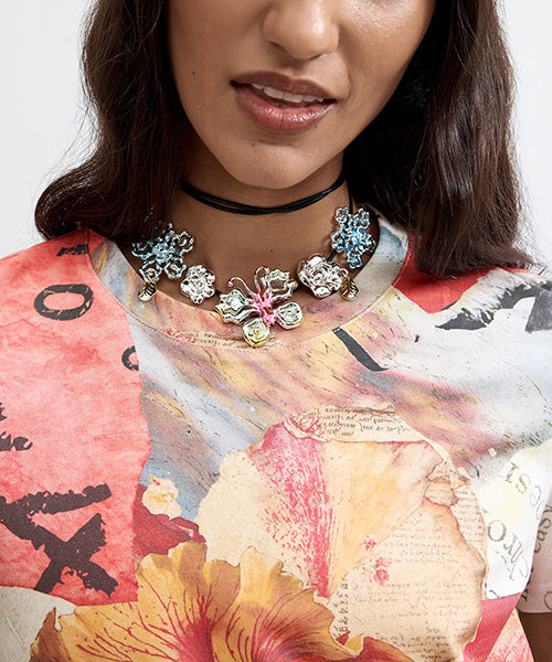 花柄プリントTシャツ Desigual 26WWTK29