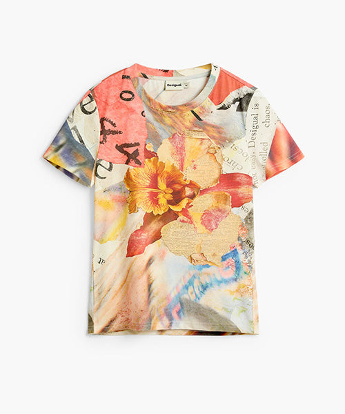 花柄プリントTシャツ Desigual 26WWTK29