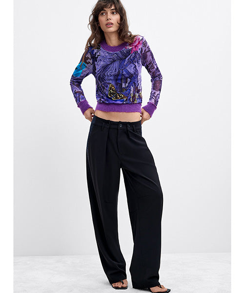 ムッシュ・クリスチャン・ラクロワデザインプリント長袖Tシャツ Desigual 26WWTK60