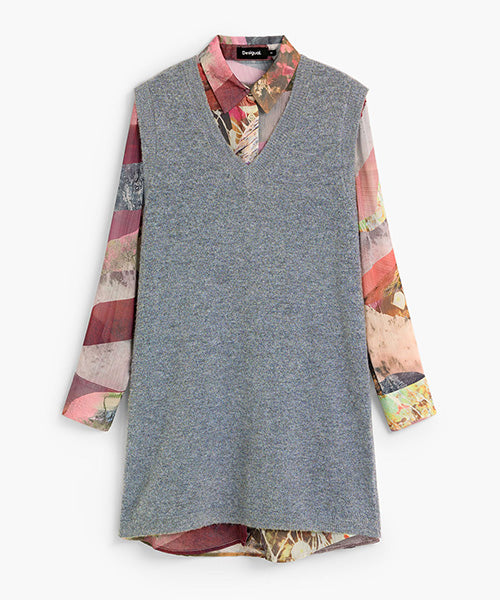 コンビネーションシャツワンピース Desigual 26WWVW27