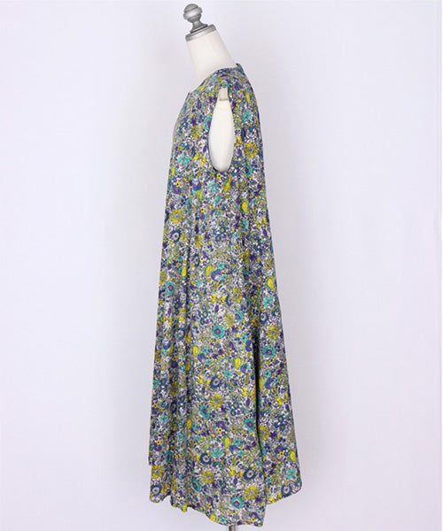 René 花柄ノースリーブ ワンピース 36 花柄ノースリーブロング