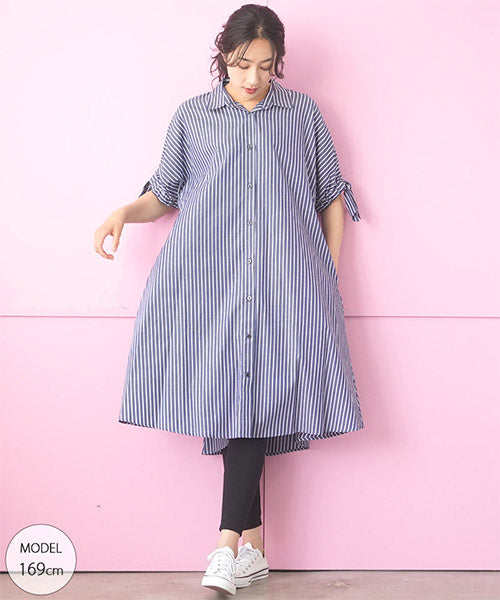 日本未入荷★Karen Millen ストライプシャツワンピース 日本未入荷☆Karen Millen 七分袖ペンシルワンピース ワンピース