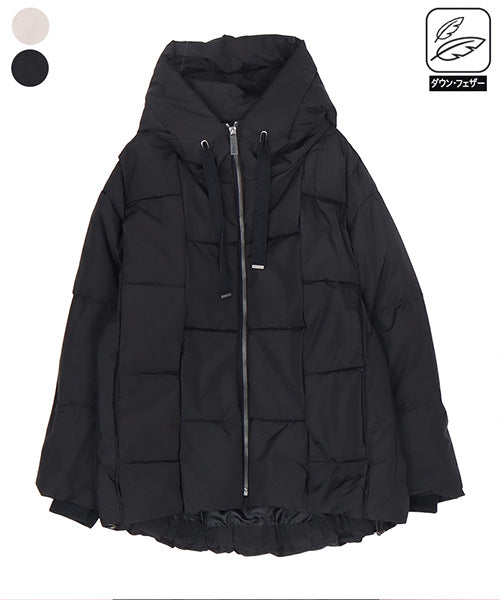 ドローストリングフードダウンジャケット 33-0431｜40代 50代 60代