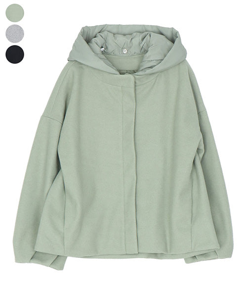 Unifilinc フード付きジャケット フェイクウールフード付きジャケット 33-0461｜40代 50代 60代 大人の