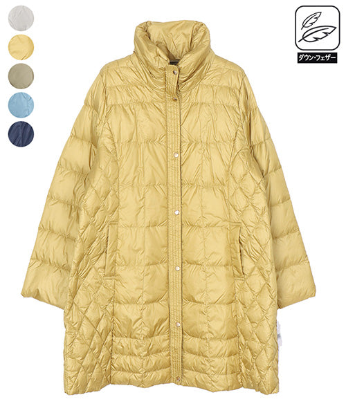 ノンパック軽量キルト切替Aラインダウンコート 33-0474｜40代 50代 60