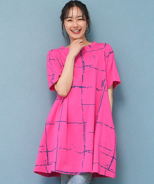 GOLDJAPAN 大きいサイズレディース チュニック 鹿の子スキッパー