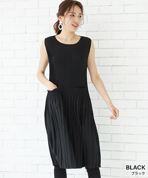 プリーツ加工ノースリーブワンピース koibitomisaki コイビトミサキ 36
