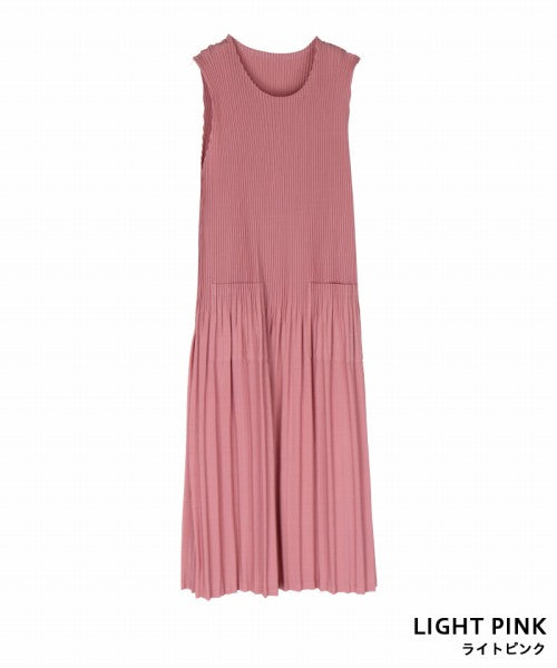 美品BCBGMAXAZRIA ノースリーブプリーツワンピース a93-tzyxy001.jpg