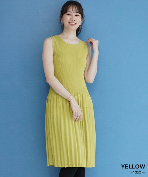 プリーツ加工ノースリーブワンピース koibitomisaki コイビト プリーツ加工ノースリーブワンピース koibitomisaki コイビト