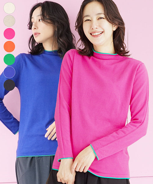 ボトルネックニットプルオーバー 36-0932｜40代 50代 60代 大人の女性