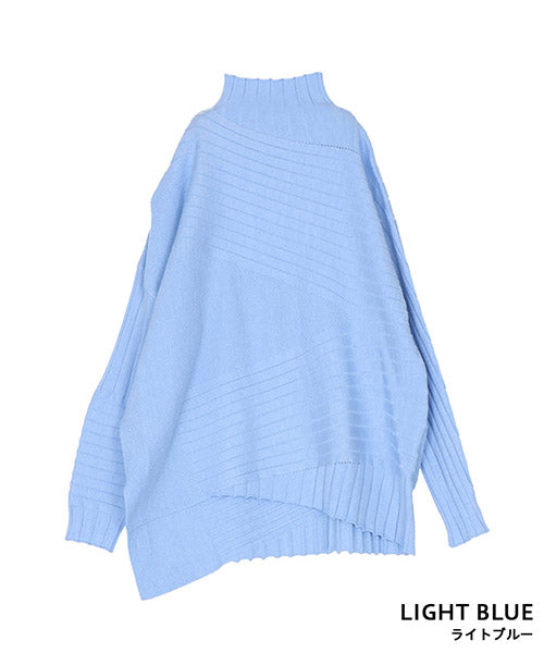 【特別価格】切替ワイドイレギュラーヘムニット 36-1060