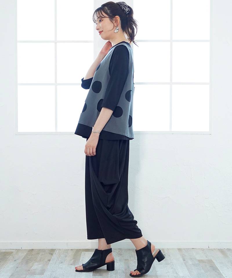 モード系 デザイン サルエル パンツ 36-1154｜40代 50代からのレディースファッション通販 ミセス 婦人服（コイビトミサキ  koibitomisaki）（ファッションヴィレッヂ FashionVillage）公式通販 – コイビトミサキ公式通販