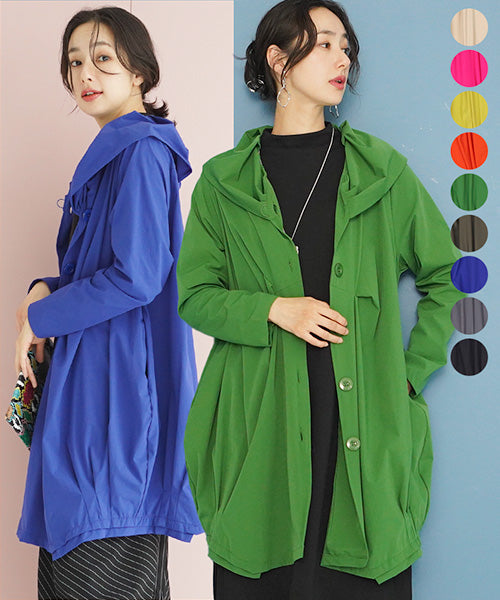 ストレッチコクーンシルエットデザインコート 36-1223｜40代 50代 60代