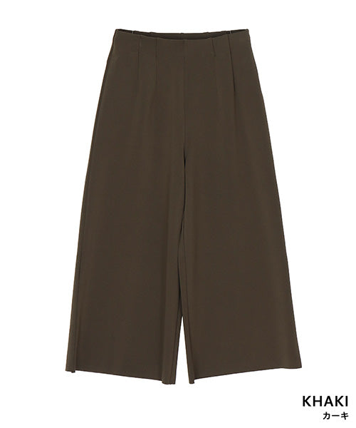 無地クロップドワイドパンツ 36-1244