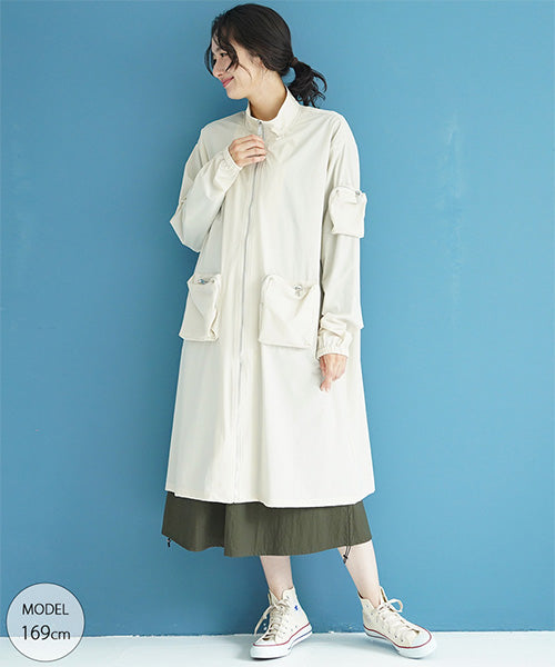 ストレッチジップアップナイロンコート 36-1424｜40代 50代 60代 大人