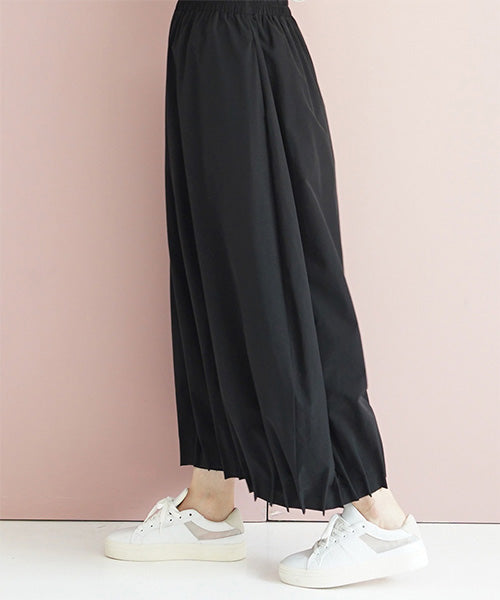 裾タック使いワイドバルーンパンツ 36-1478
