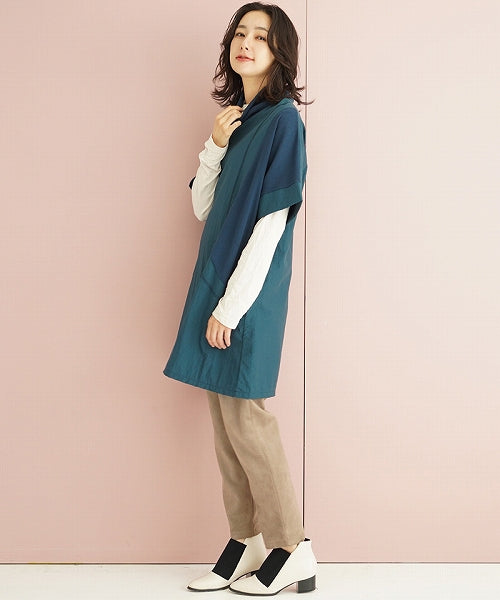 リブ切替オフタートルチュニック 36-1533