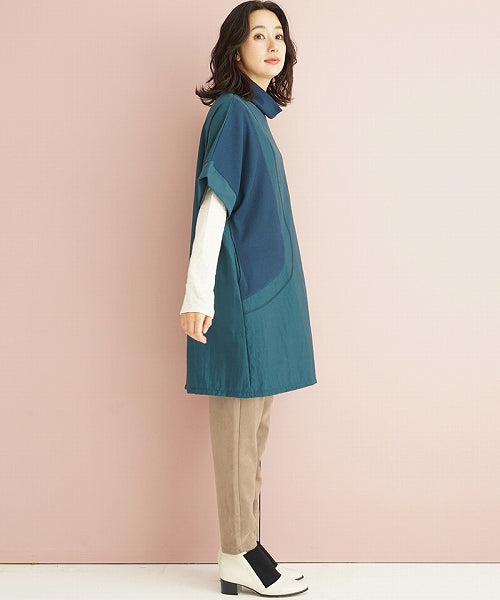 リブ切替オフタートルチュニック 36-1533