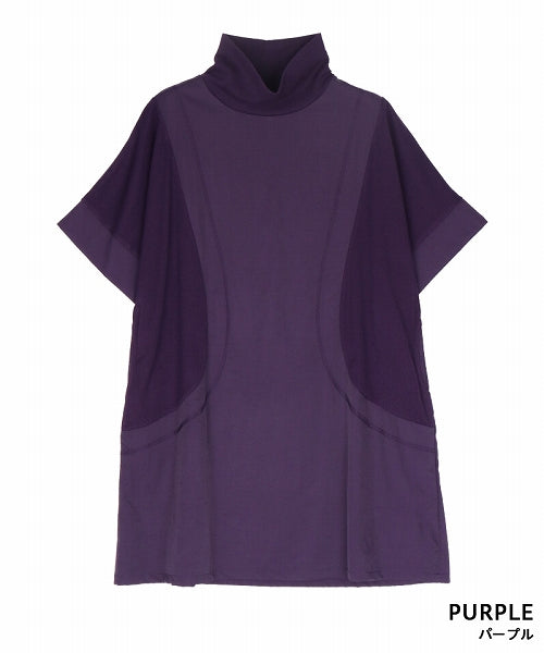 リブ切替オフタートルチュニック 36-1533