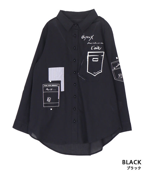 本日限定　美品　[THE MOOD]リネンシャツ　ブラック36 新品未使用 [THE MOOD]リネンシャツ ブラック36 トップス