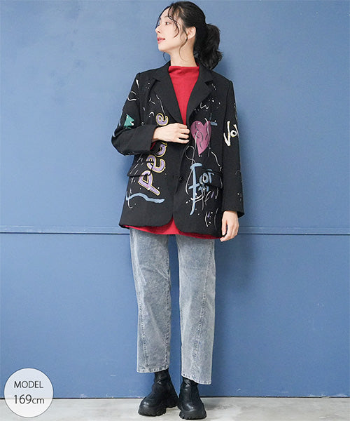 ポケットアクセント長袖Aラインチュニック 36-1686