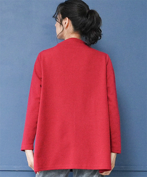 ポケットアクセント長袖Aラインチュニック 36-1686