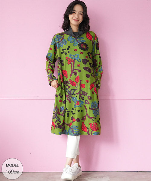 MAGDA BUTRYM  ローズモチーフハイネックワンピース MAGDA BUTRYM H&M ローズモチーフハイネックワンピース