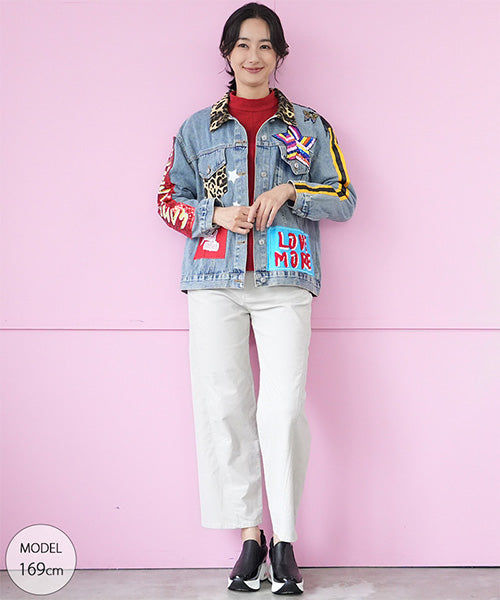 微起毛ハイネック切替カットソー 36-1783