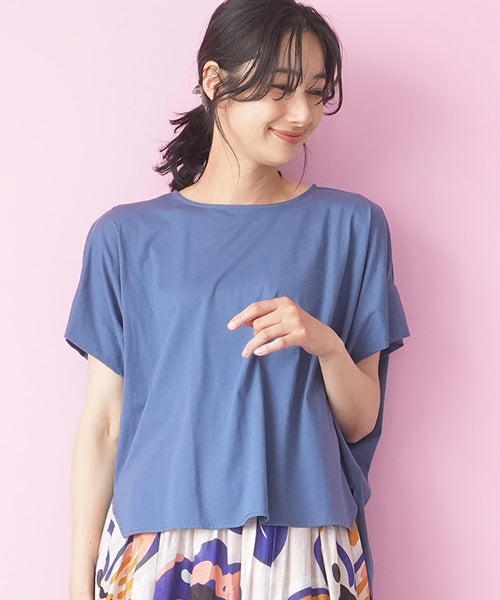 【接触冷感】レース切替フレンチスリーブTシャツカットソー 36-1888