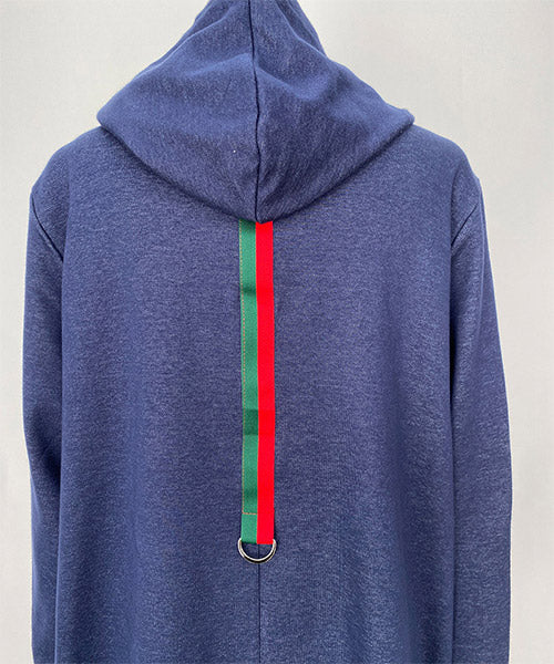 フード付ハーフジップ裾ドロストチュニック 46-0272