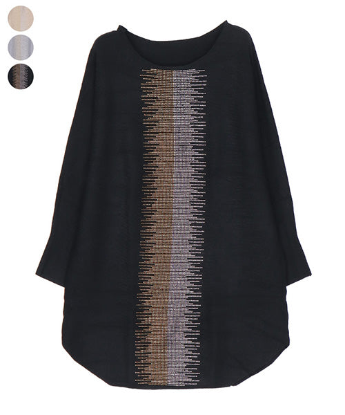 ラインビジュードルマンニットチュニック 46-0279