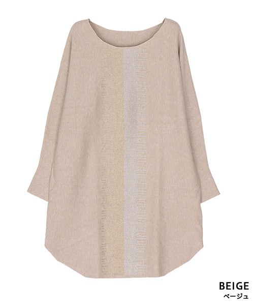 ラインビジュードルマンニットチュニック 46-0279