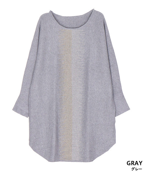 ラインビジュードルマンニットチュニック 46-0279