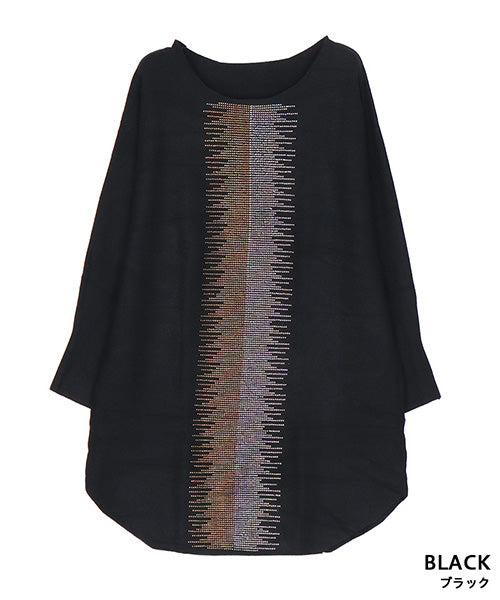 ラインビジュードルマンニットチュニック 46-0279