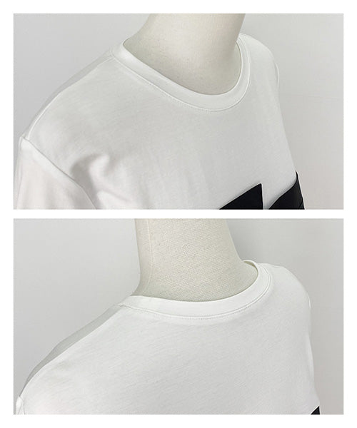 異素材切替ビスチェドッキングTシャツカットソー 50-0102